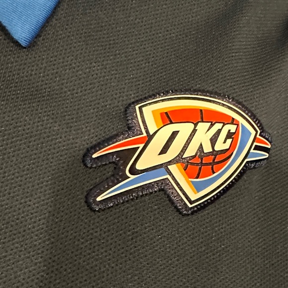 Oklahoma City Thunder | Men. Nike Blue and Black Men's Polo Shirt - Picture 5 of 16